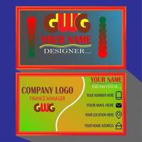 Double-sided creative business card template. Portrait and landscape orientation. Horizontal and vertical layout. vector