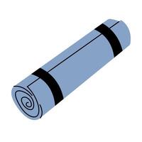 Yoga mat ready for practice in a serene setting, inviting a moment of tranquility and focus vector
