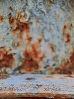 Detailed macro photo of a rusty metal surface with exposed rust and peeling paint. Ideal for industrial design, vintage aesthetics