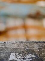 Detailed macro photo of a rusty metal surface with exposed rust and peeling paint. Ideal for industrial design, vintage aesthetics