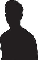 Clean Silhouette of a Head in Profile View vector