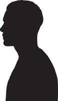 Isolated Silhouette of a Side Profile Head vector