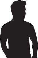 Minimalist Side Profile Head Silhouette in Format vector