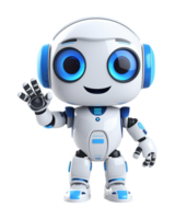 Cute AI Robot Chatbot Assistant Isolated on Transparent Background png