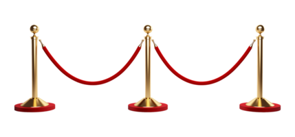 Pole Barricade for Red Carpet Isolated on Transparent Background png