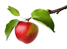 Apple on Branch Isolated on Transparent Background png