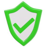 Protect shield icon render illustration png