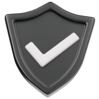 Protect shield 3d render illustration png