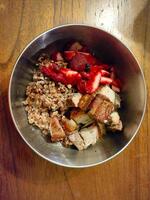 Assorted Pork Variants with Fried Pork and Char Siu photo