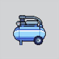 Air Compressor pixelated for the pixel art game and icon for website and game. old school retro. vector