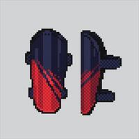 Pixelated Soccer Shin Guards. Soccer Football Shin Guards pixelated for the pixel art game and icon for website and game. old school retro. vector