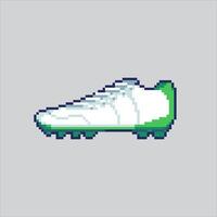 Pixel art illustration Soccer Shoes. Pixelated Football Boots. Soccer Football Shoes or Boots pixelated for the pixel art game and icon for website and game. old school retro. vector