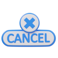 Cancel icon 3d render png
