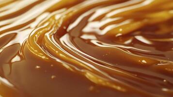Close-up of caramel texture for background and design. photo