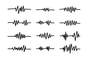 graphic symbol or sound wave, measuring earthquakes, drawn on a white background. vector