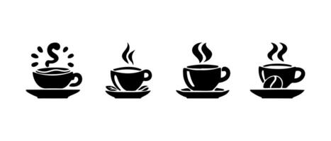 Creative collection of coffee symbols and designed for graphics and illustrations in various styles vector