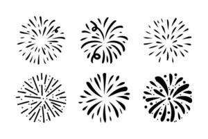 Outline sketch of star explosion. Sunshine frame. Starburst Explosion. Hand drawn boom. vector