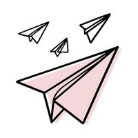 paper airplane icon on a white background vector