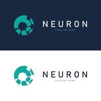 Neuron Logo Design Health Illustration DNA Molecule Nerve Cell Abstract Simple Illustration vector