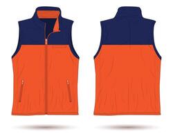 Modern sleeveless jacket mockup vector