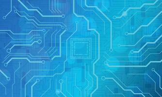 Abstract circuit board lines blue gradient technology background vector