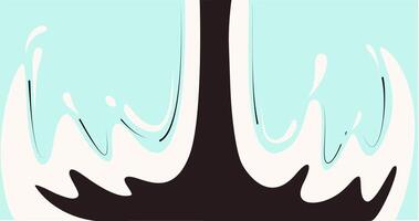 illustration of milk falling from above, two variants of milk with bright and soft theme colors vector