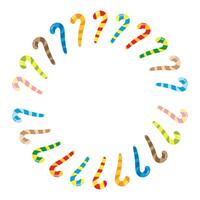 Colorful circle frame made of lollipops vector