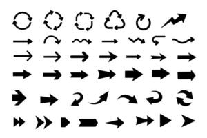 Black arrows collection. Arrow. Cursor. Arrow icon. Modern simple arrows. Collection different Arrows on flat style for web design or interface and direction symbols. vector