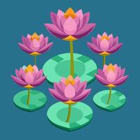 Stylish 3D Lotus Flower in Format vector