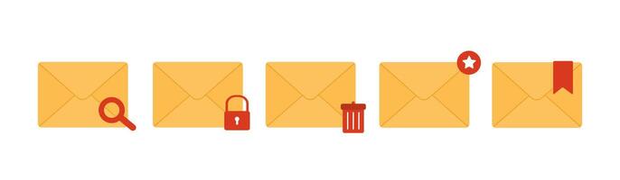 Mail envelope icon. Receiving SMS messages, notifications, invitations. Concept of delivery correspondence and letters. illustration in flat cartoon style vector