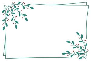 Frame made of stylized twigs. Design for invitations, printing. vector