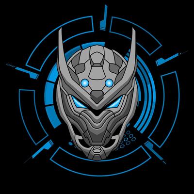 Illustration detailed Cyberpunk Robot head