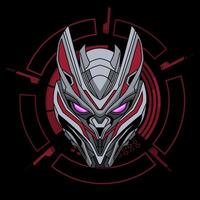 Illustration of Mecha Robot head vector