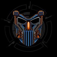 Modern Cyberpunk mask illustration. Eps 10 vector