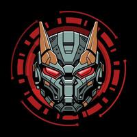 Modern robot head mascot. Illustration detailed Robot head vector