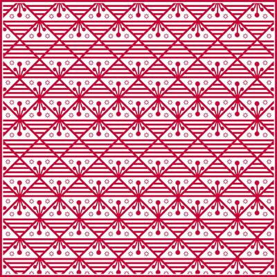 red rhombus pattern with simple creative ornaments