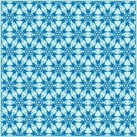hexagon flowers pattern with monochrome blue colors vector