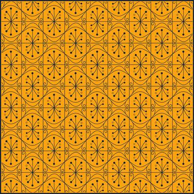 creative doodle art pattern with traditional batik style