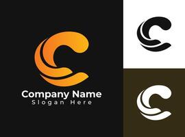 C letter logo design, initial, monogram, company, business, tech, technology logo template vector