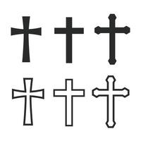 Christian cross icon graphic design illustration vector