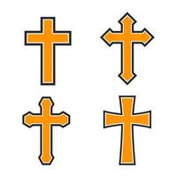 Christian cross icon graphic design illustration vector
