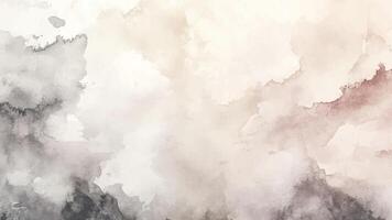 Abstract horizontal watercolor background in beige color. Hand drawn texture. Brush stroked painting pastel color watercolour vector