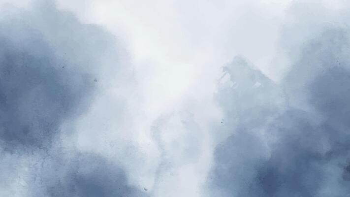 Abstract horizontal watercolor dark cloud background. Hand drawn texture. Brush stroked painting pastel color watercolour