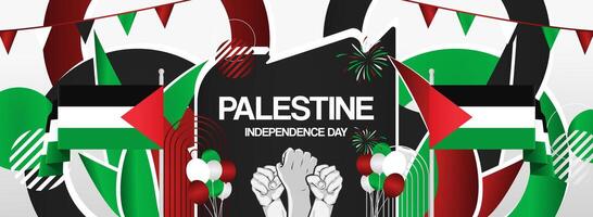 Creative abstract art for Palestine independence vector
