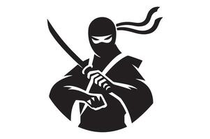 Black Ninja Silhouette Graphic vector