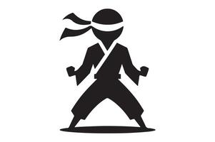 Samurai Ninja Silhouette Art vector