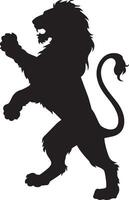 Lion Silhouette with White Background vector