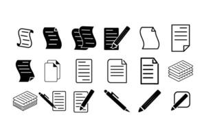Document icon logo design template isolated illustration vector