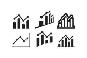 Statistics icon logo design template isolated illustration vector