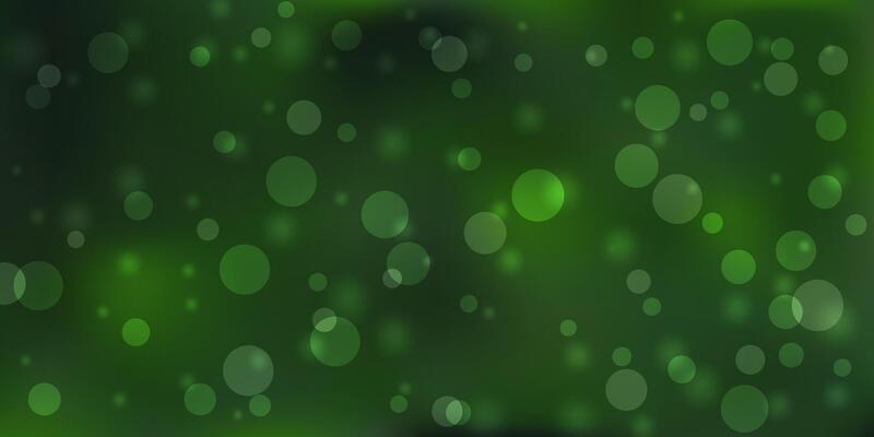 Green background with overlapping bokeh circular shapes soft edges light and dark areas